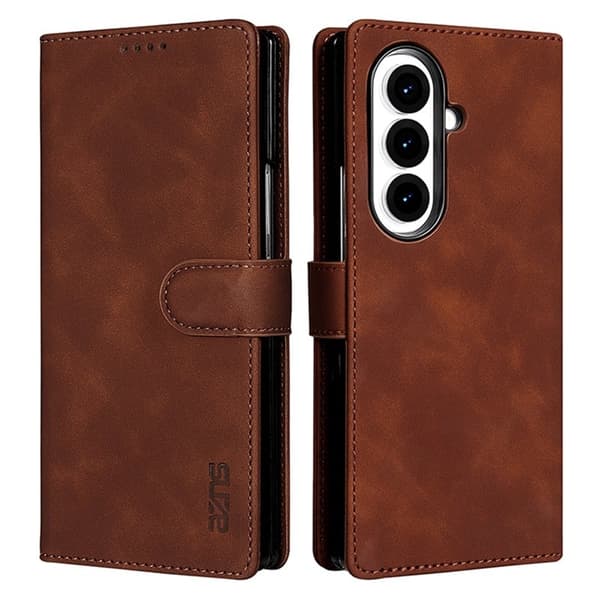 AZNS Samsung Galaxy Z Fold7 Plånboksfodral Konstläder - Brun
