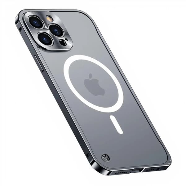iPhone 14 Pro Max Cover Magsafe Metal Frame - Guld Guld