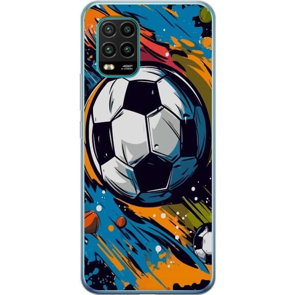 Telefontaske til Xiaomi Mi 10 Lite 5G med fodbolde