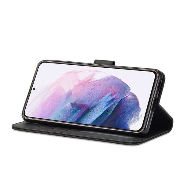 LC.IMEEKE Samsung Galaxy S22 5G Plånboksfodral Konstläder - Svart