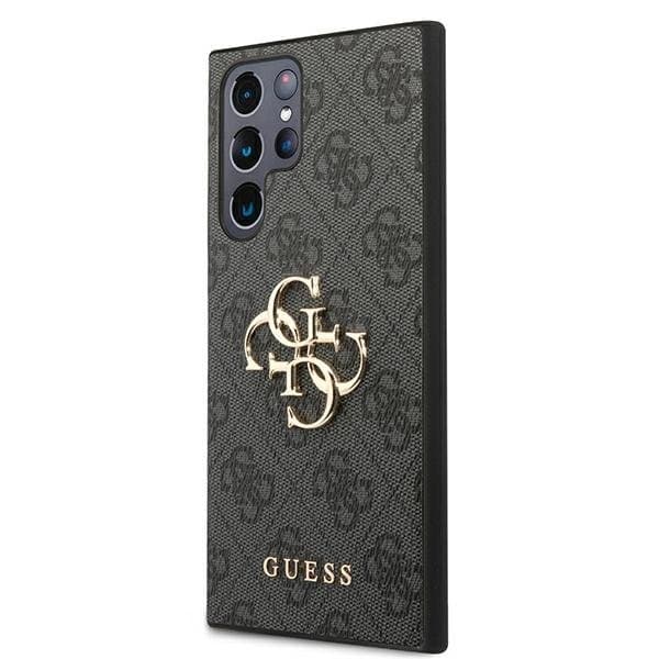 Guess Big Metall Logo Skal Galaxy S22 Ultra - Grå Grey