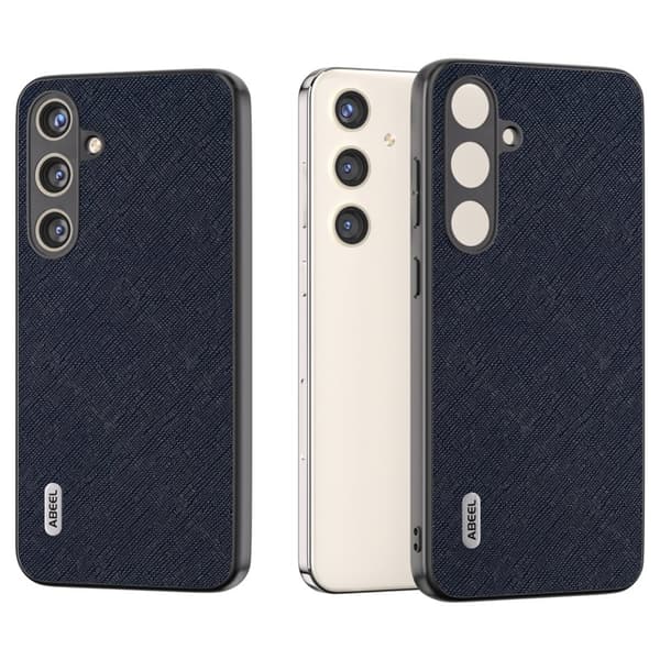 ABEEL Mobilskal till Samsung Galaxy S24+ Cross Texture Impact-Resistent Blå