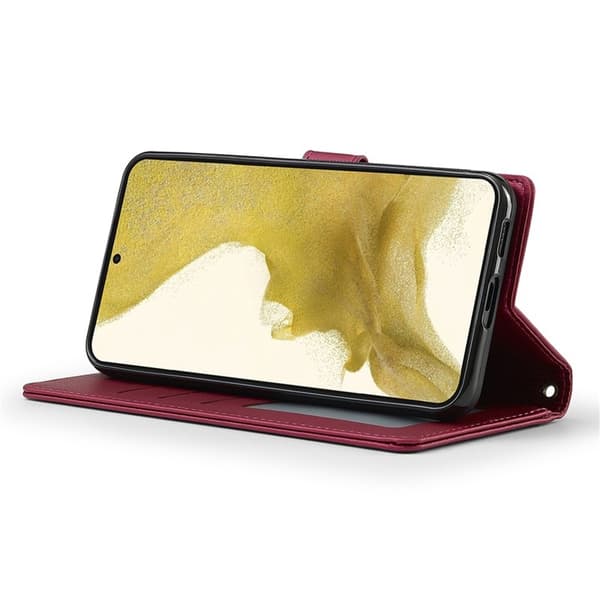 LC.IMEEKE L2 Series Samsung Galaxy S25+ Plånboksfodral Konstläder - Röd