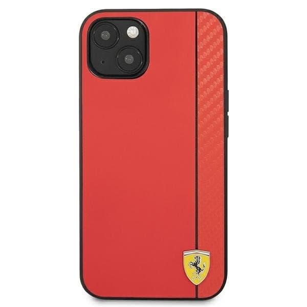 Ferrari On Track Carbon Stripe Skal iPhone 13 Mini - Punainen Red