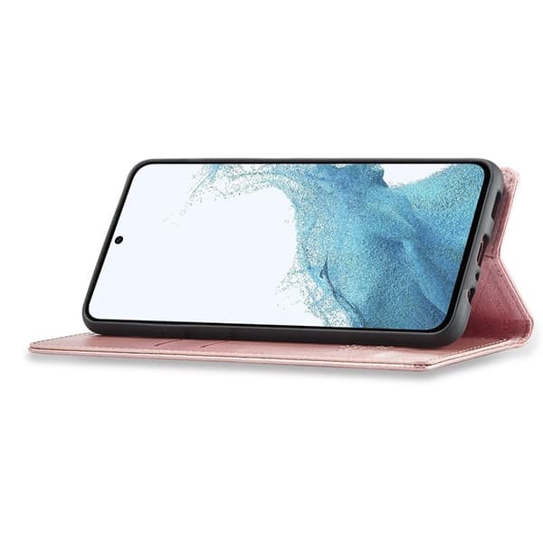 LC.IMEEKE Samsung Galaxy S25+ Plånboksfodral Konstläder - Roséguld