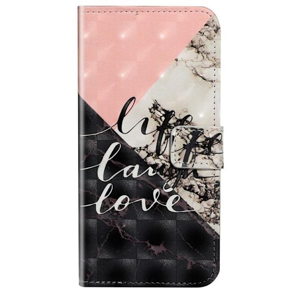 iPhone 14 Plus Plånboksfodral Folio Flip - Svart Marble Svart