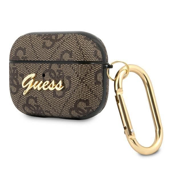 Guess Script Metall Collection Skal AirPods Pro - Brun Brun