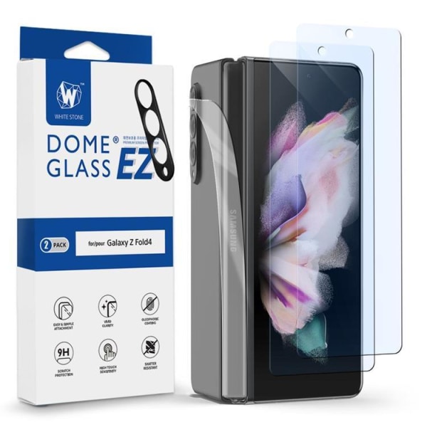 Whitestone 2-Pack Galaxy Z Fold 4 Härdat Glas Skärmskydd EZ