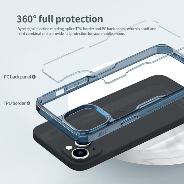 NILLKIN Nature Pro Series Mobilskal till iPhone 15 Plus Blå