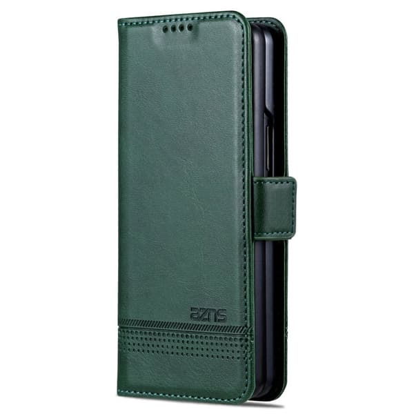 AZNS Samsung Galaxy Z Fold6 Plånboksfodral Konstläder - Grön