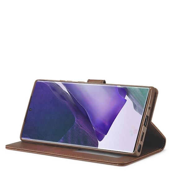 LC.IMEEKE Plånboksfodral för Samsung Galaxy Note20 - Konstläder - Brun