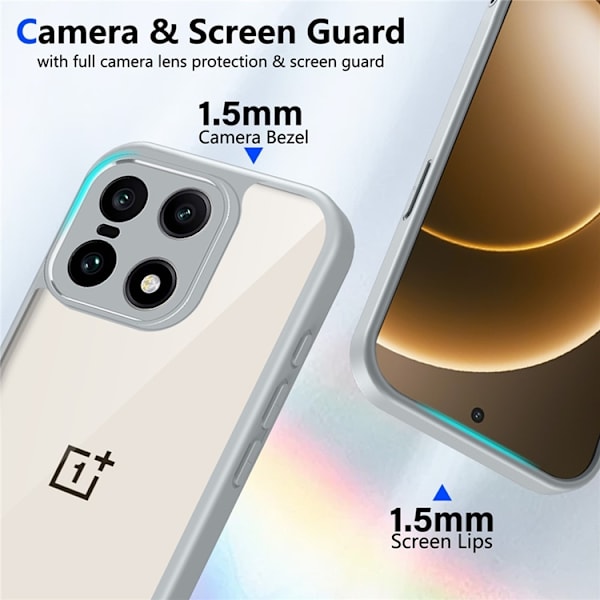 Mobilskal till OnePlus 15 5G Matte Skin Touch Shockproof - Grå Grå