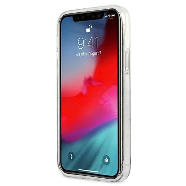 Guess iPhone 12 Pro Max Skal Glitter Logo - Läpinäkyvä Transparent