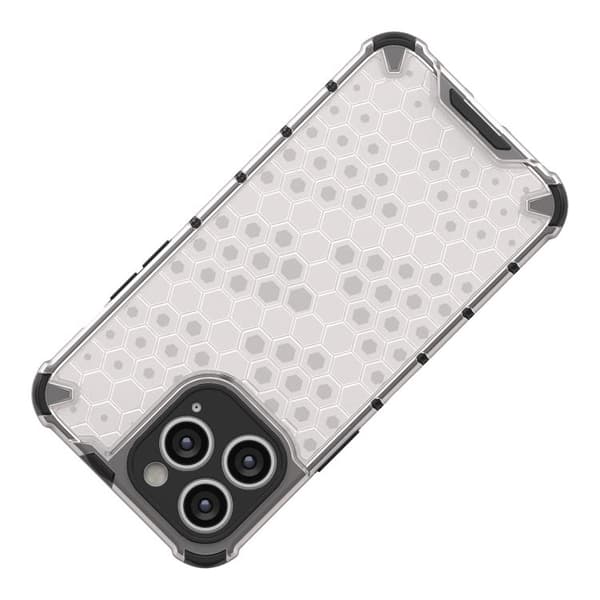 iPhone 14 Pro Max Skal Honeycomb Armored Hybrid - Musta Black