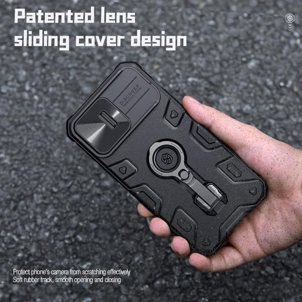 Nillkin iPhone 14 Pro Max Kuori Renkaanpidike Armor Pro - Sininen Blå