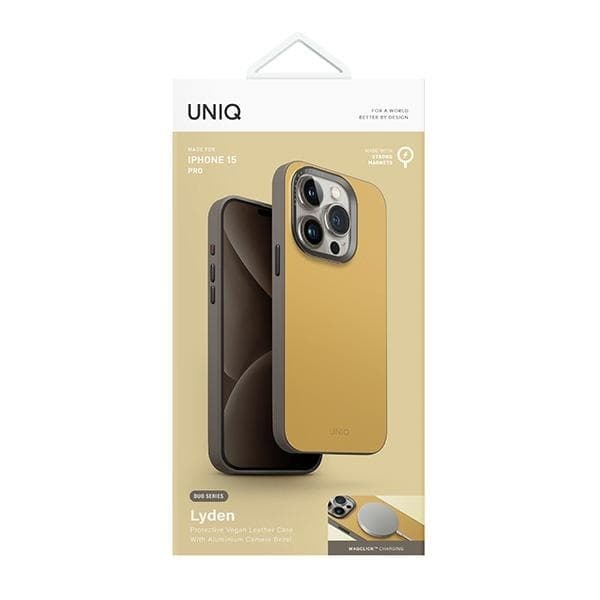 UNIQ Mobilskal till iPhone 15 Pro MagSafe Lyden DS - Gul-grå