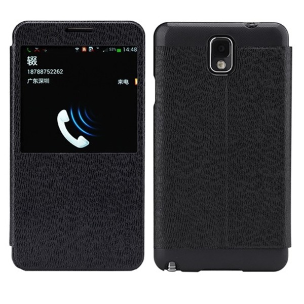 Rock Excel Window Cover Fodral till Samsung Galaxy Note 3 (Svart) Svart