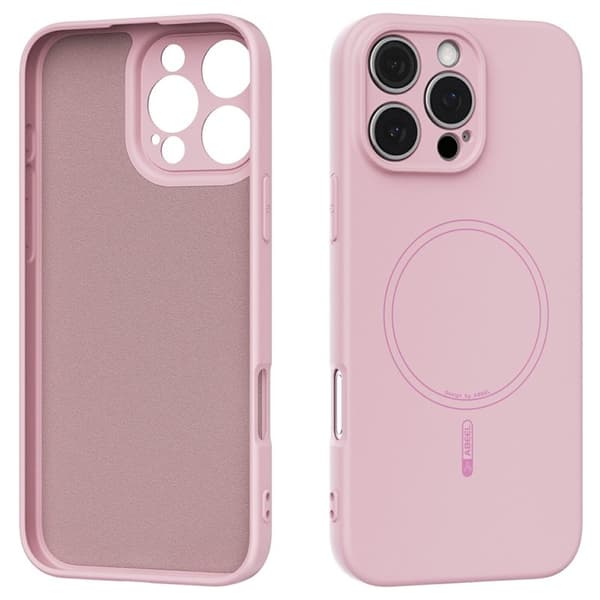 ABEEL Mobilskal till iPhone 16 Pro Max MagSafe Liquid Silicone Rosa