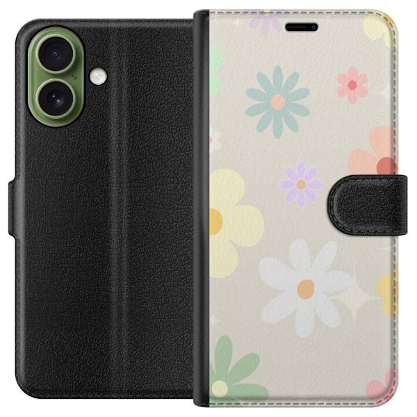Plånboksfodral till Apple iPhone 17 med fejdande blommor