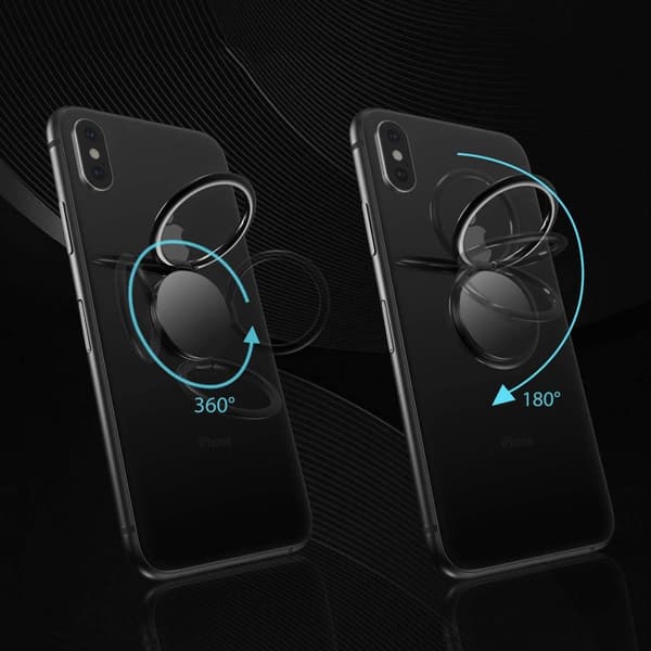 Tech-Protect Multifunktionell Fingerhållare för Mobil - Svart Black