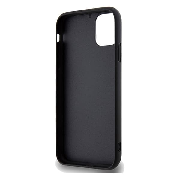 Guess iPhone 11 Etui Disco Script PU Metal Sort Black