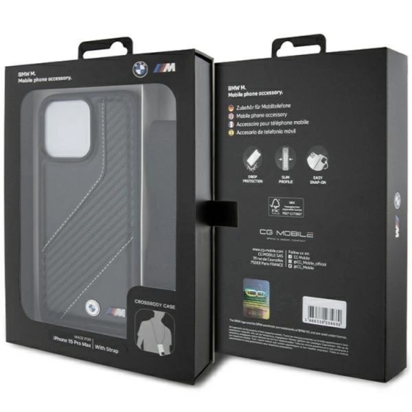 BMW iPhone 15 Pro Halsbandsskal M Edition Carbon Stripe