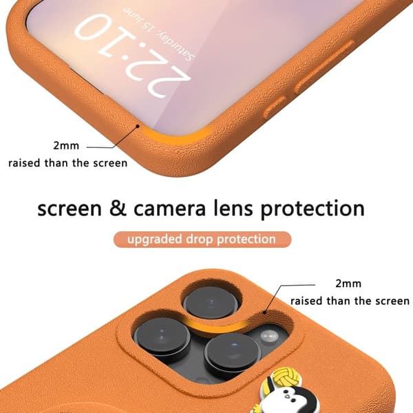 Penguin Mobilskal till iPhone 13 Pro Kickstand Stöttålig EVA - Orange
