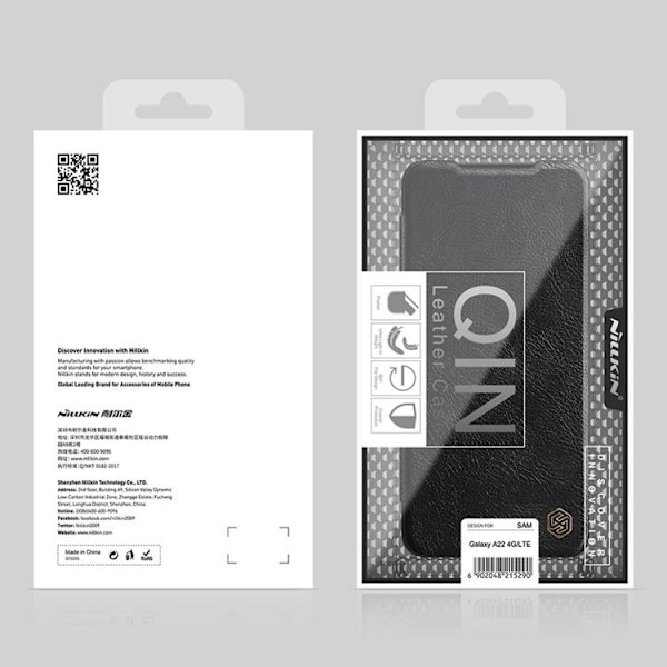 Nillkin Qin Läder Fodral Galaxy A22 4G - Brun Brun