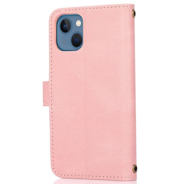 iPhone 14 Plus Plånboksfodral Flip - Rosa Rosa