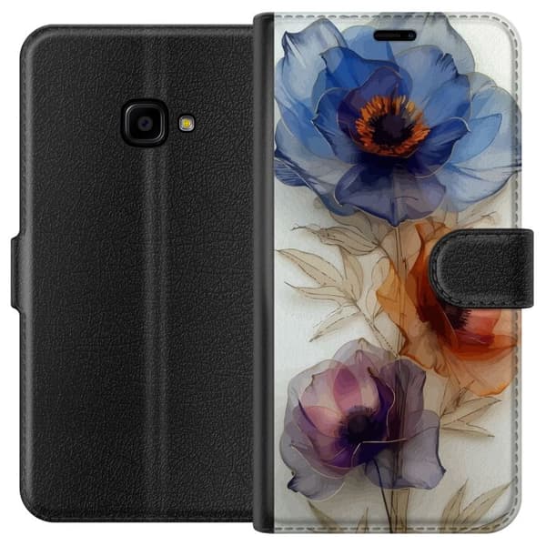 Pung Taske til Samsung Galaxy Xcover 4 med silkeblomster