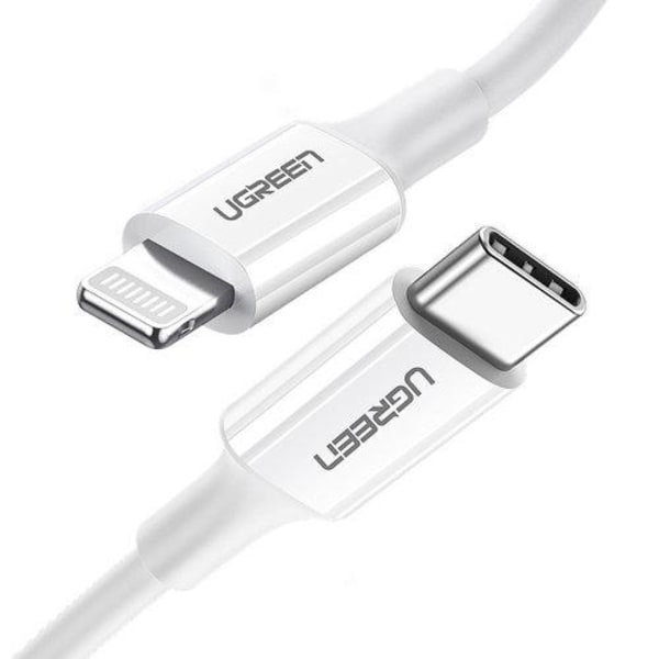 Ugreen MFi USB-C Till Lightning Kabel 0.5 m - Vit Vit