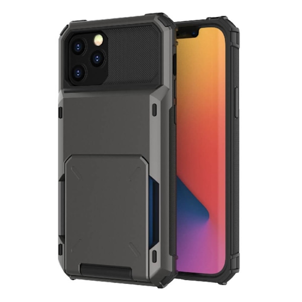 Flip Mobilskal med Kortplatser till iPhone 13 Pro Max - Svart Svart