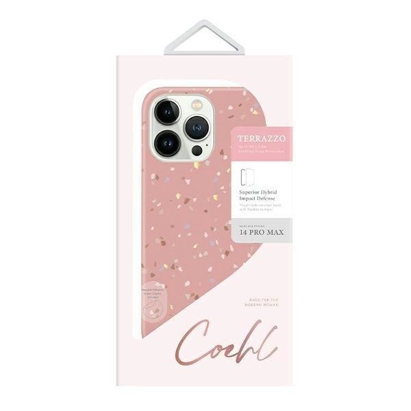 Uniq iPhone 14 Pro Max Skal Coehl Terrazzo - Rosa
