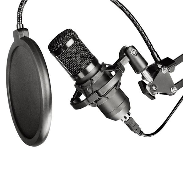 Art Mikrofon USB Diaphragm Condenser Boom - Svart Svart