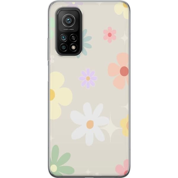 Mobilskal till Xiaomi Mi 10T 5G med fejdande blommor