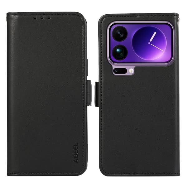 ABEEL Mobilskal till Xiaomi 17 Pro Max KonstLäder RFID-Skydd - Svart