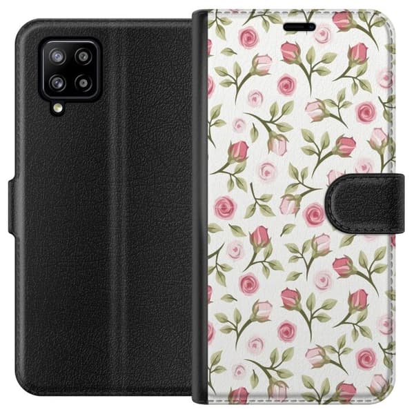 Plånboksfodral till Samsung Galaxy A42 5G med Blommigt