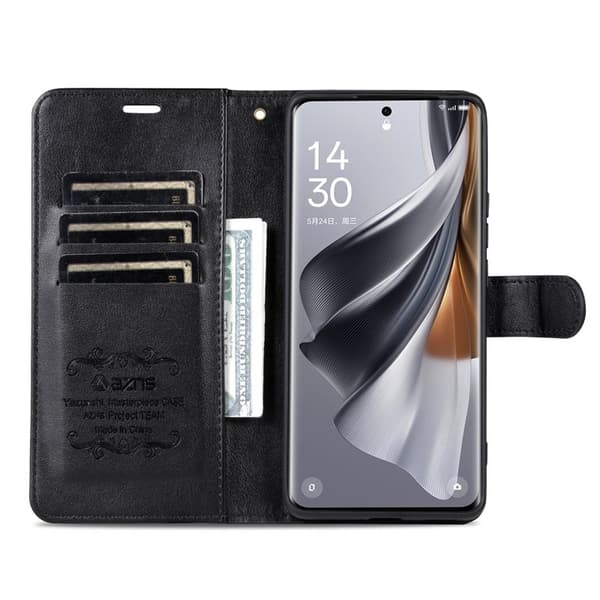 AZNS Samsung Galaxy A57 Plånboksfodral Konstläder Ställ - Svart