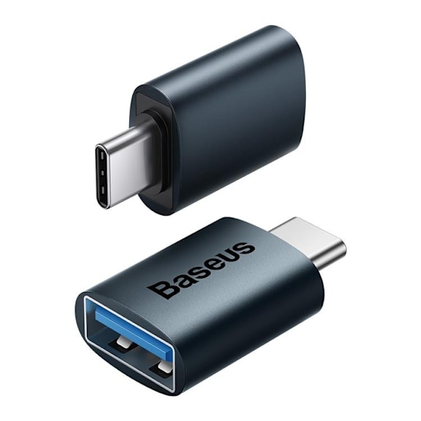 Baseus Adapter USB-C Till USB-A Ingenuity Series - Blå Blå