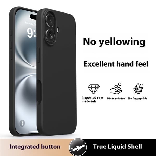 Mobilskal till iPhone 17 Silikon Microfiber Lining - Svart Svart