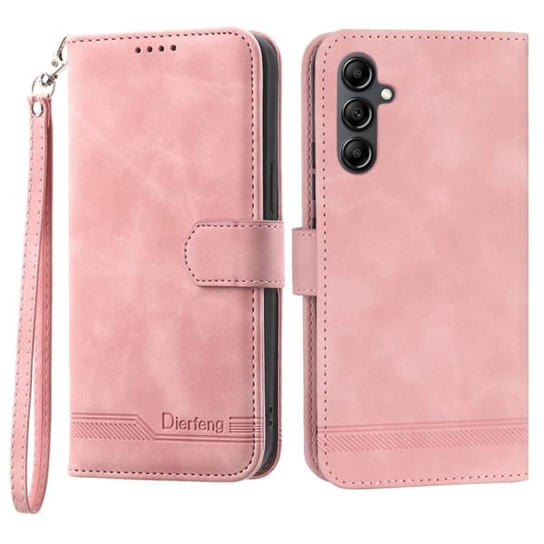 DIERFENG DF-03 Plånboksfodral i Konstläder för Samsung Galaxy A34 - Rosa