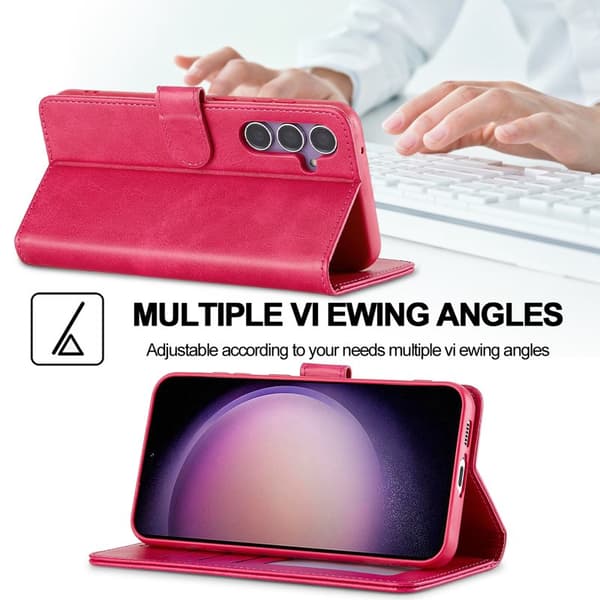 LC.IMEEKE Plånboksfodral för Samsung Galaxy S26 Plus Konstläder - Rosa