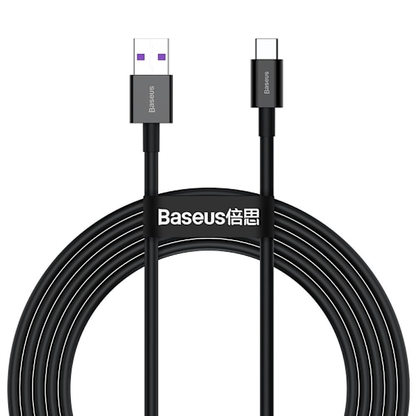 Baseus Huawei Snabb USB-C till USB-A kabel 2m - Svart Svart