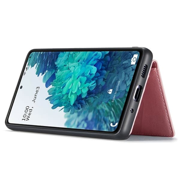 JEEHOOD Mobilskal till Samsung Galaxy S20 FE 2022 Äkta Läder - Rosa