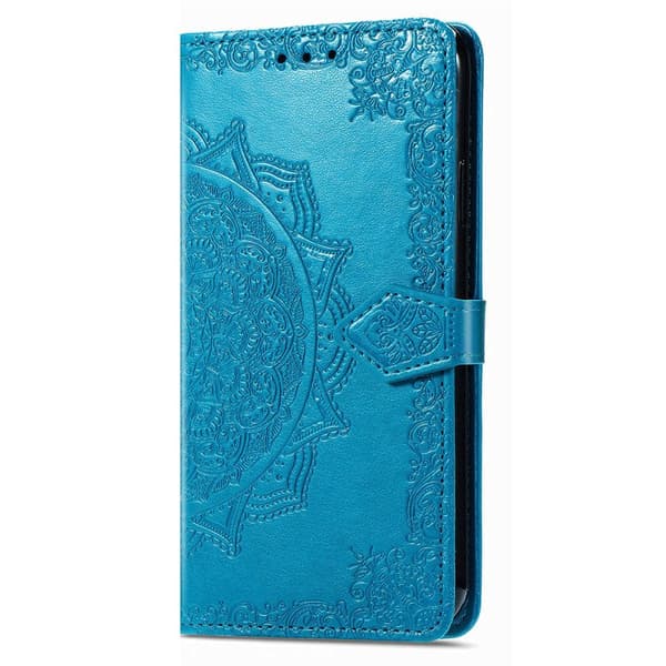 Plånboksfodral för Samsung Galaxy S26 Plus Mandala Blommor Konstläder - Blå