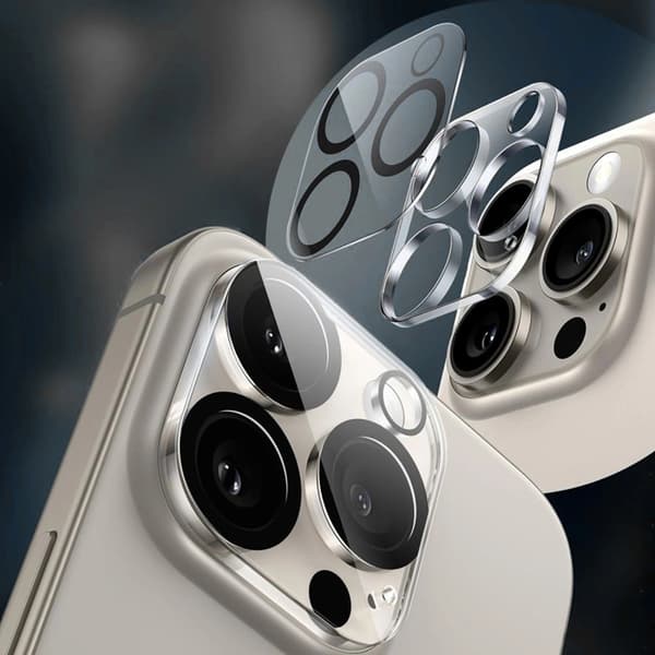 Tech-Protect iPhone 17 Pro kameralinsedæksel i hærdet glas Fit Plus Transparent