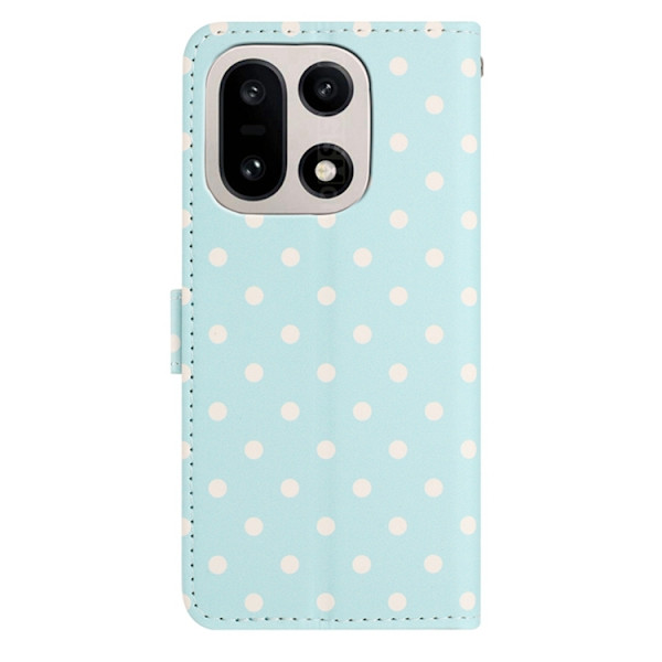 OnePlus 15 5G Plånboksfodral Polka Dot Pattern Konstläder Blå