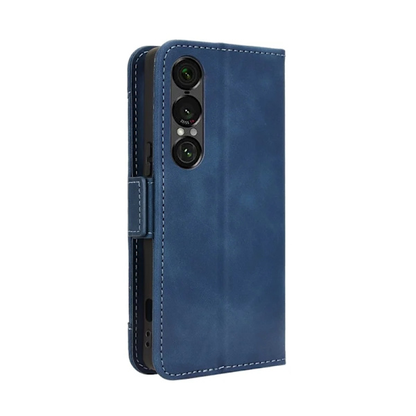 Sony Xperia 1 VII Plånboksfodral Konstläder - Blå Blå