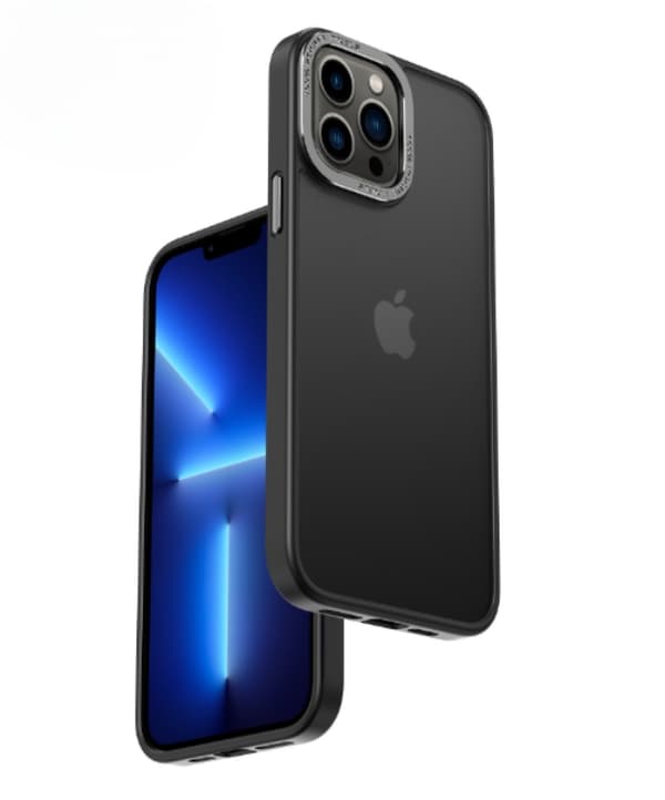 iPhone 14 Plus Cover Kameraramme i Aluminiumlegering - Sort Black