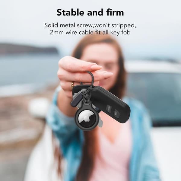 Tech-Protect [2-Pack] Apple Airtag 1/2 Skal Rough Chain - Svart Svart